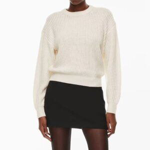 Aritzia Wilfred Serendipity Cream Merino‎ Wool Crewneck Sweater